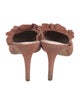 Loeffler Randall Suede Ruffle Embellishment Mules