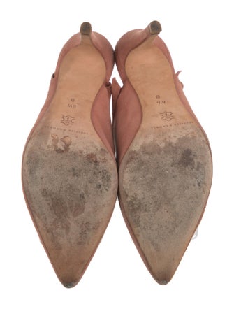 Loeffler Randall Suede Ruffle Embellishment Mules