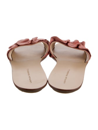 Loeffler Randall Suede Ruffle Embellishment Slides