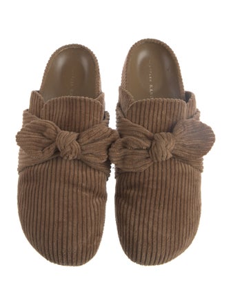 Loeffler Randall Suede Bow Accents Mules