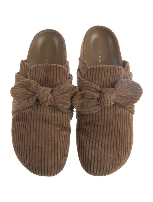 Loeffler Randall Suede Bow Accents Mules