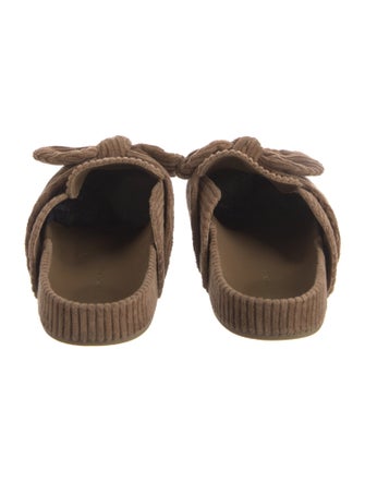 Loeffler Randall Suede Bow Accents Mules