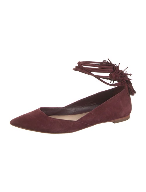 Loeffler Randall Suede Tassel Accents Flats