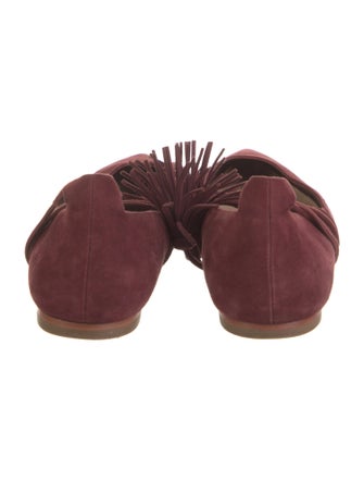 Loeffler Randall Suede Tassel Accents Flats