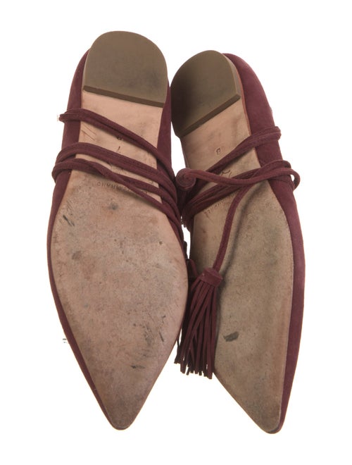 Loeffler Randall Suede Tassel Accents Flats