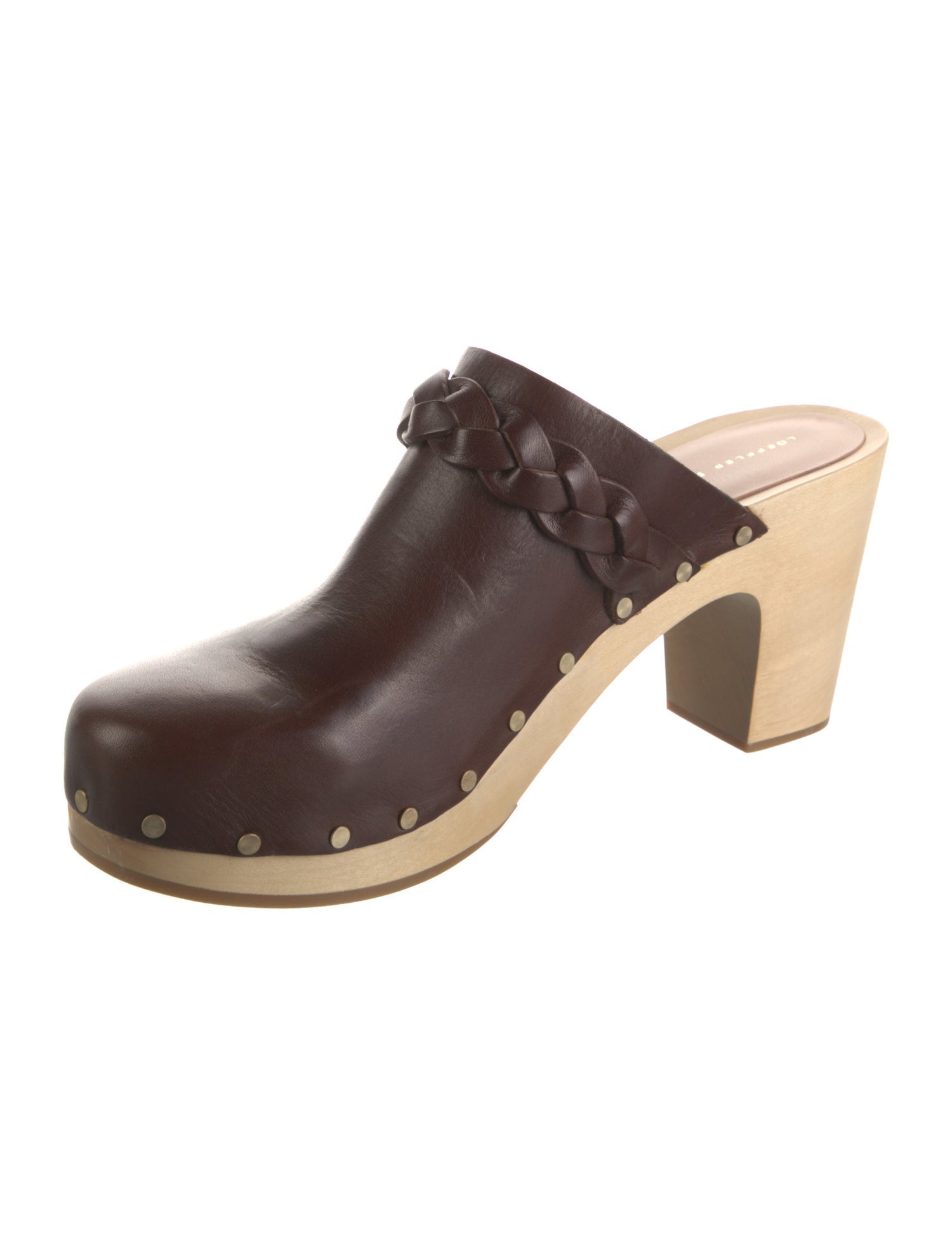 Loeffler Randall Leather Braided Accents Mules