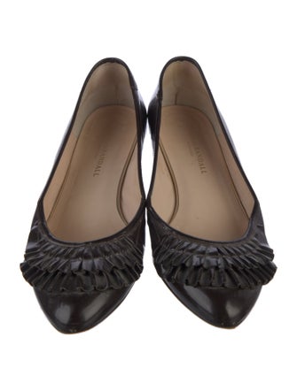 Loeffler Randall Patent Leather Ruffle Embellishment Ballet Flats