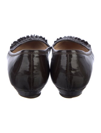 Loeffler Randall Patent Leather Ruffle Embellishment Ballet Flats