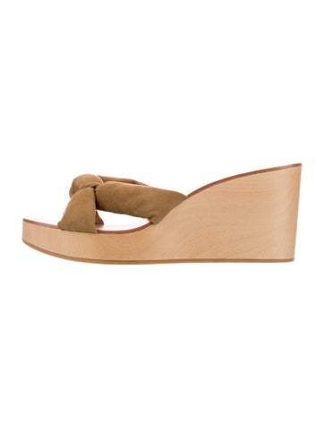 Loeffler Randall Sandals Suede Slides 11