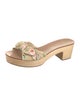 Loeffler Randall Floral Print Bow Accents Slides