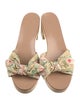 Loeffler Randall Floral Print Bow Accents Slides