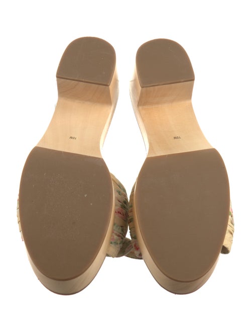 Loeffler Randall Floral Print Bow Accents Slides