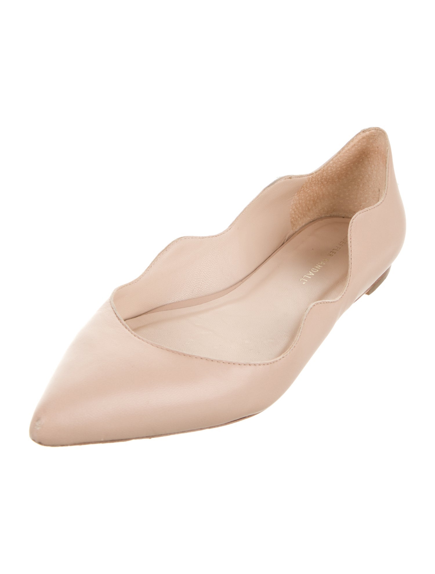 Loeffler Randall Leather Scalloped Accent Flats
