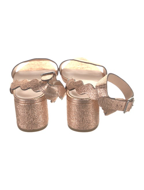 Loeffler Randall Leather Scalloped Accent Sandals