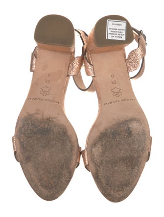 Loeffler Randall Leather Scalloped Accent Sandals