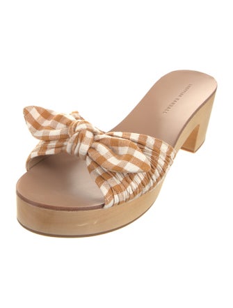 Loeffler Randall Canvas Plaid Print Slides