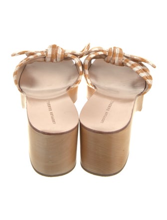 Loeffler Randall Canvas Plaid Print Slides