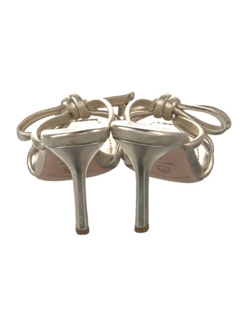 Loeffler Randall Leather Bow Accents Slides