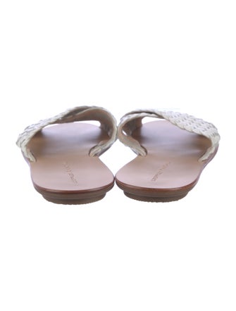 Loeffler Randall Leather Braided Accents Slides