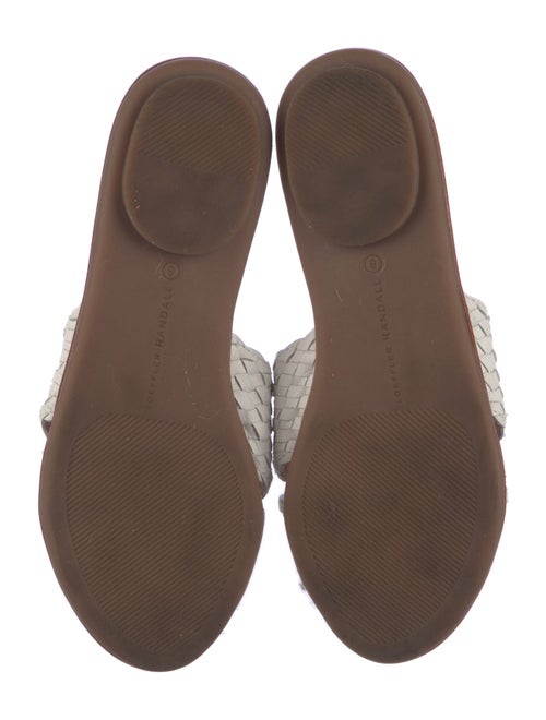 Loeffler Randall Leather Braided Accents Slides