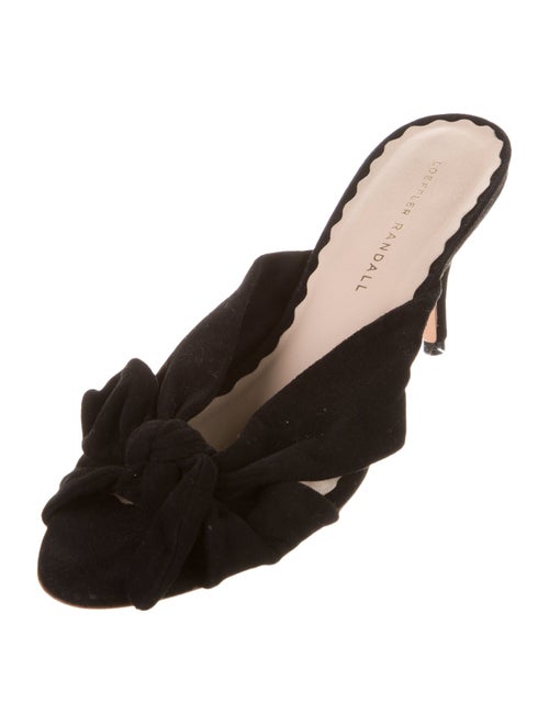 Loeffler Randall Suede Bow Accents Slides