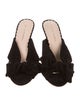 Loeffler Randall Suede Bow Accents Slides