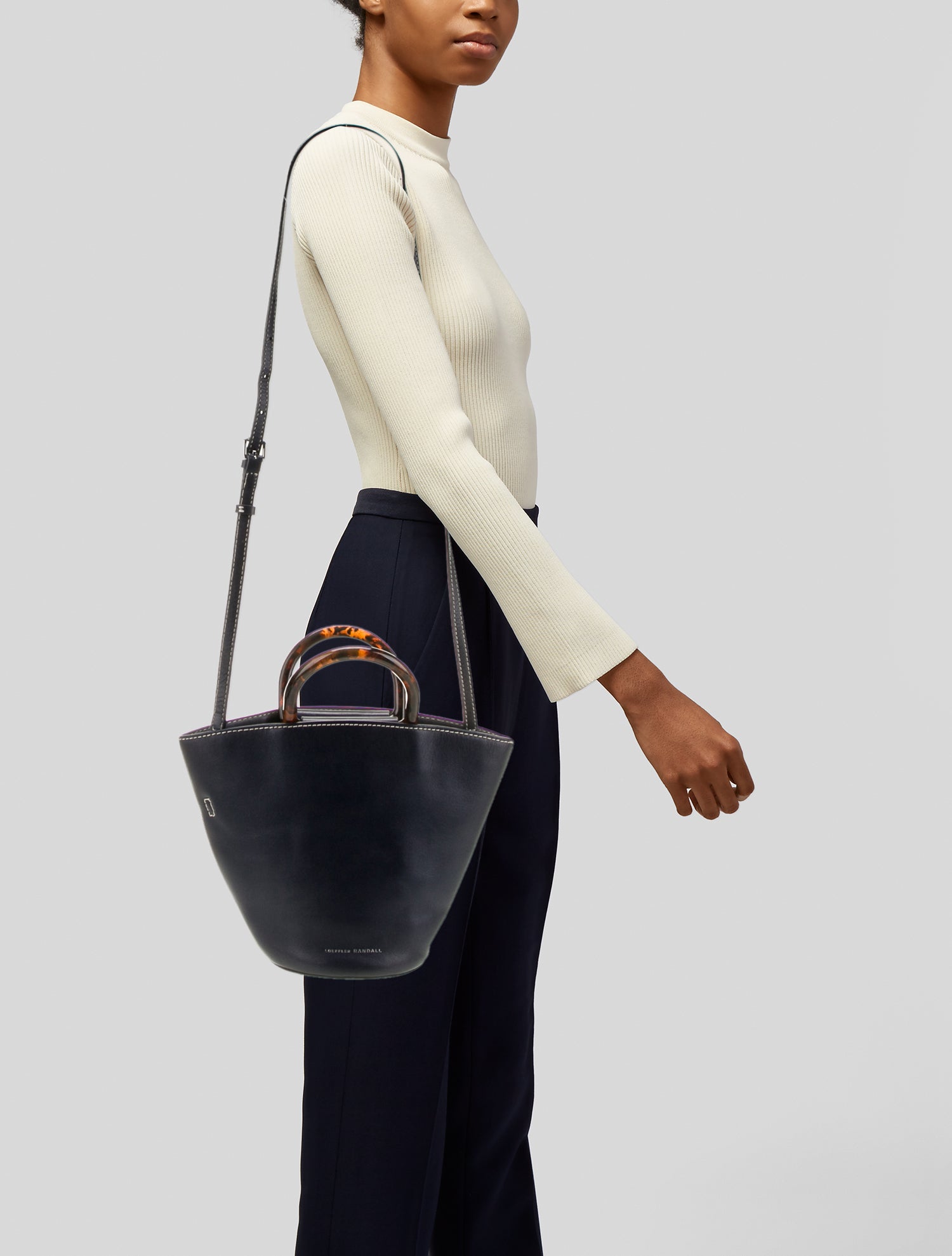 Loeffler Randall Leather Top Handle Bag