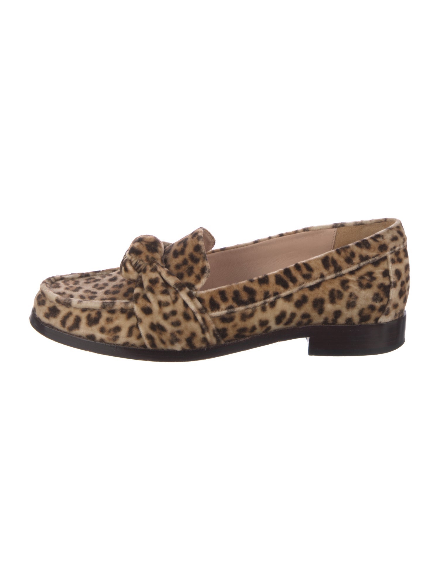 Loeffler Randall Velvet Animal Print Loafers