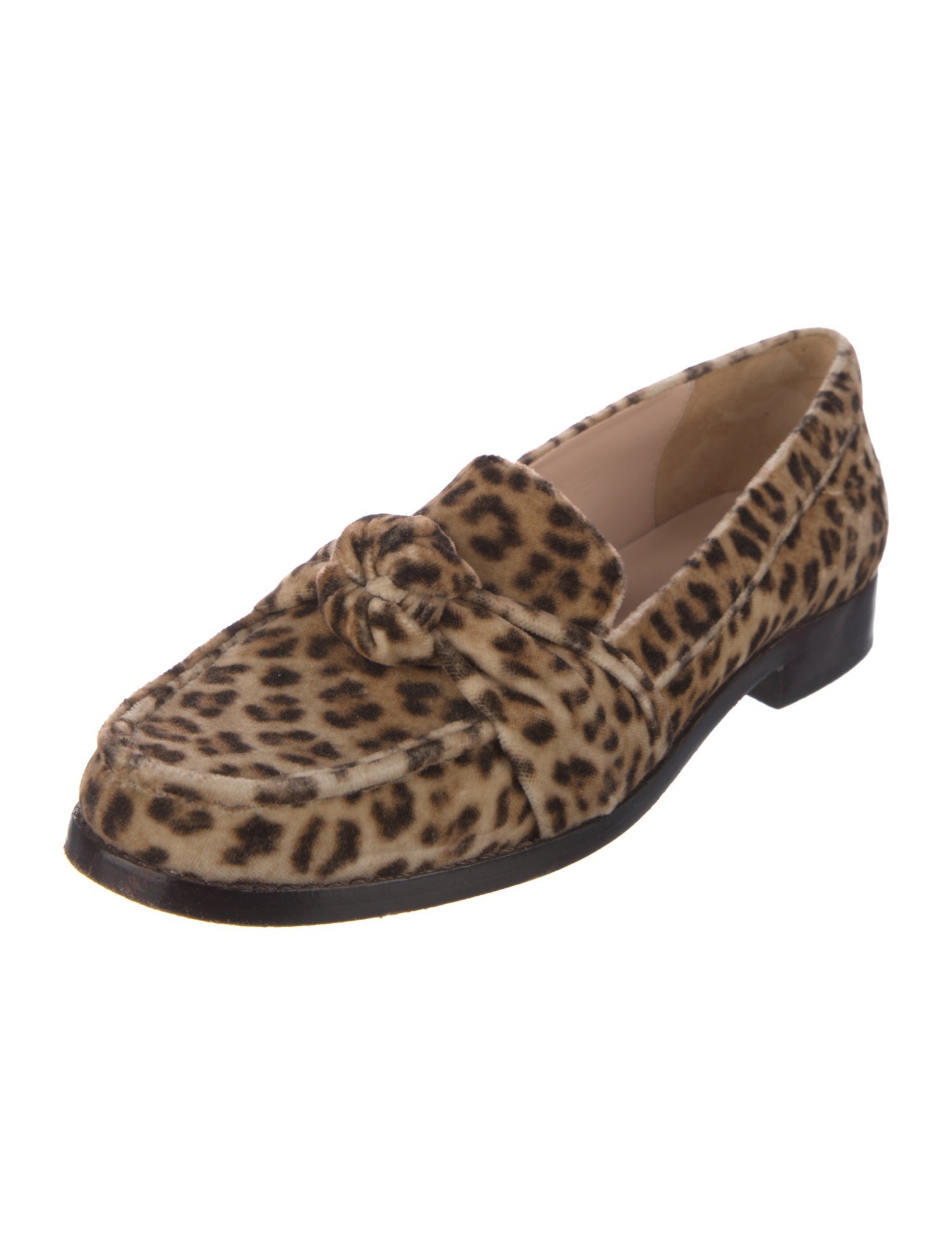 Loeffler Randall Velvet Animal Print Loafers
