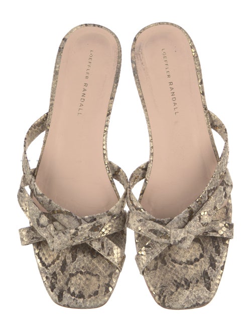 Loeffler Randall Leather Animal Print Slides