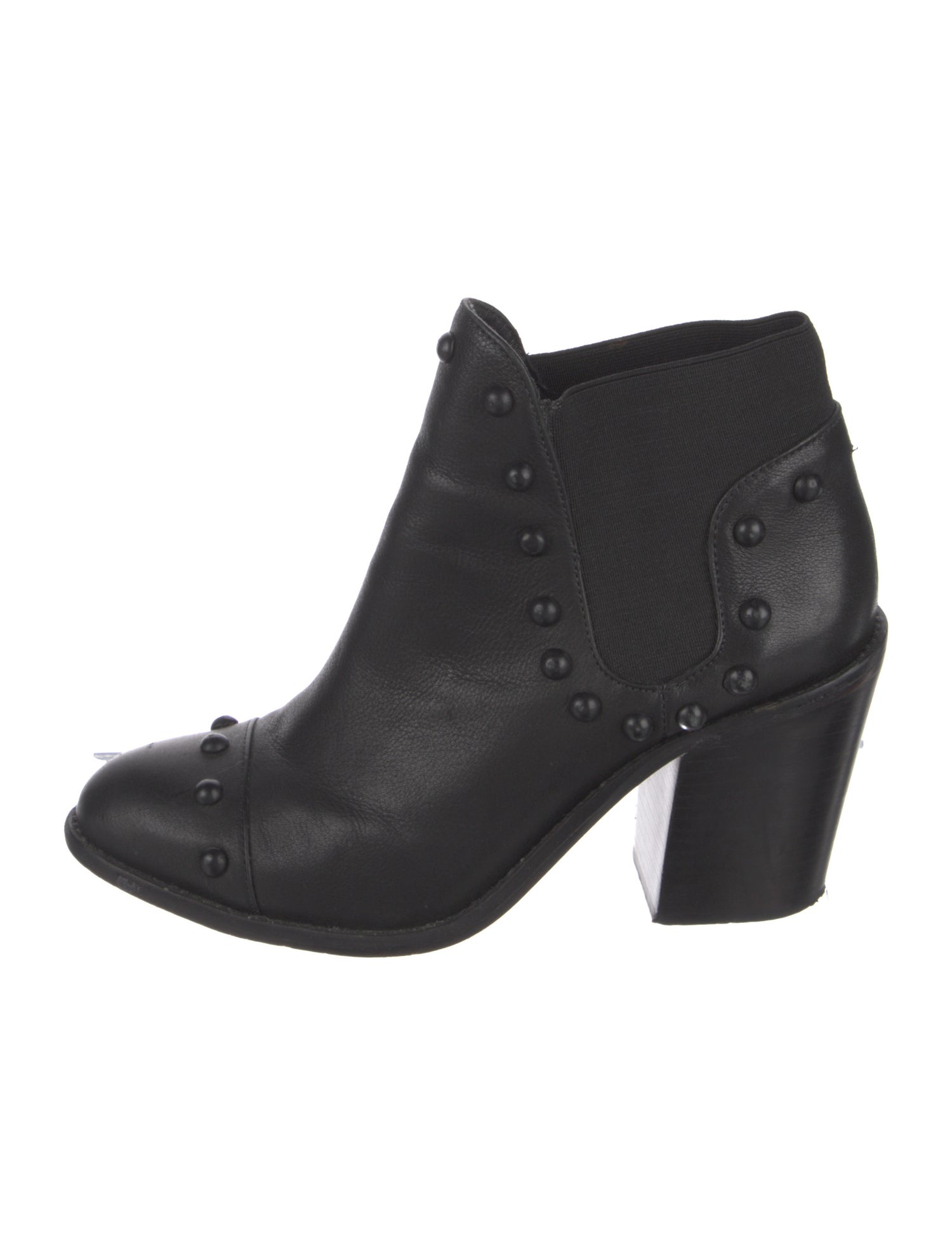 Loeffler Randall Leather Studded Accents Boots