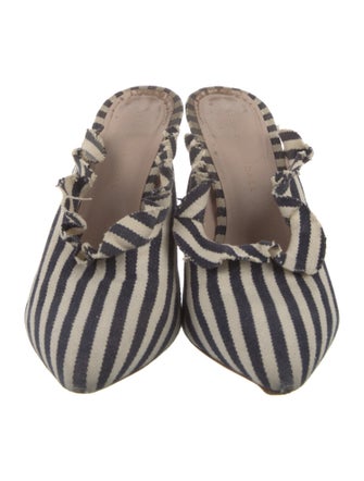 Loeffler Randall Canvas Striped Mules