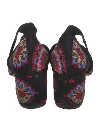 Loeffler Randall Suede Floral Print Pumps