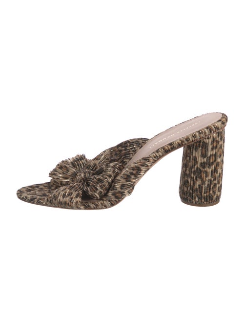 Loeffler Randall Animal Print Bow Accents Slides