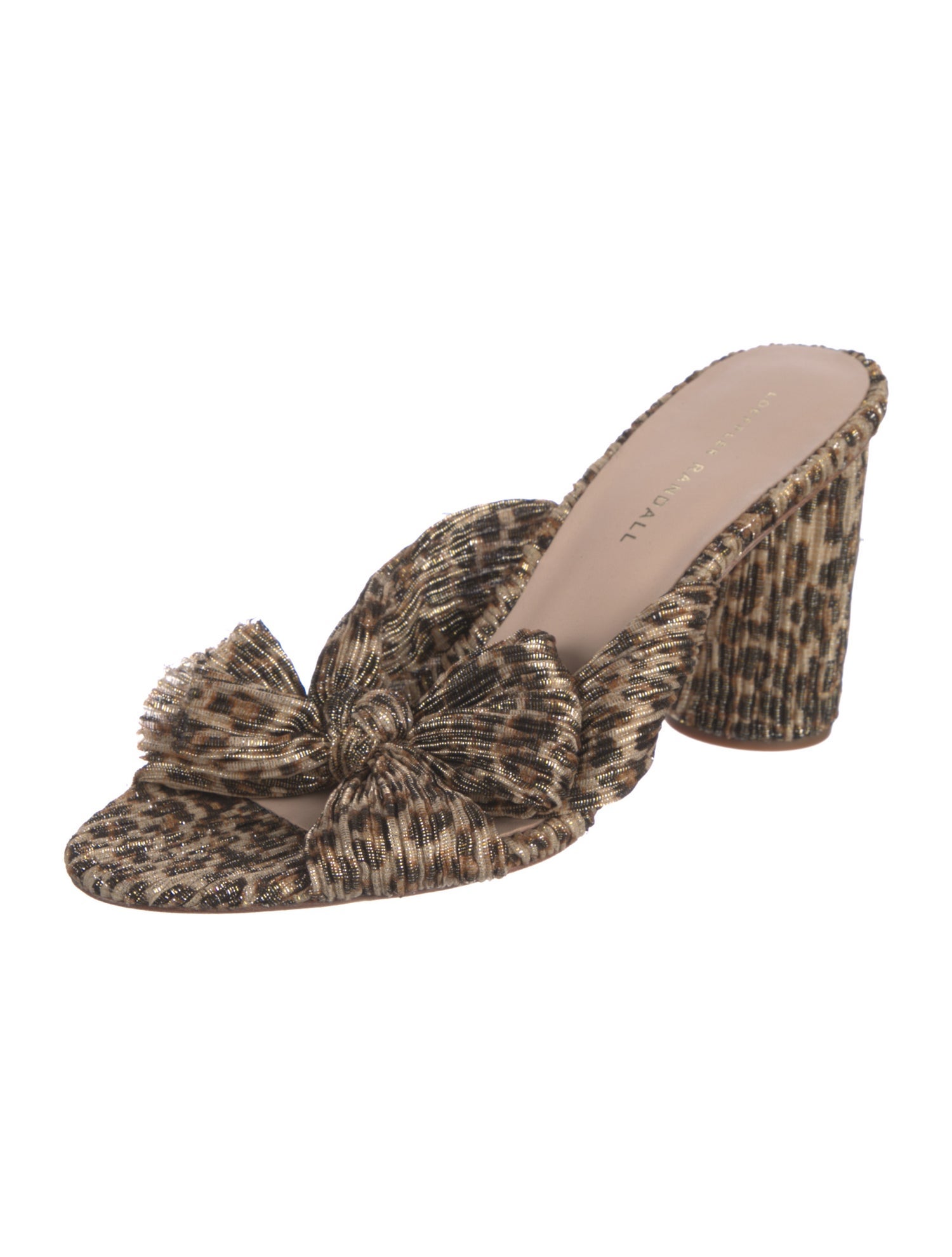 Loeffler Randall Animal Print Bow Accents Slides