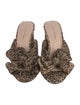 Loeffler Randall Animal Print Bow Accents Slides