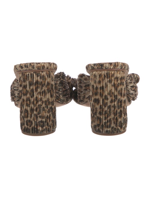 Loeffler Randall Animal Print Bow Accents Slides