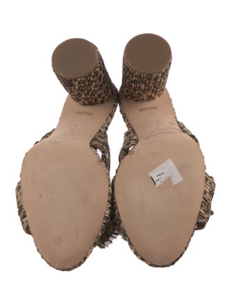 Loeffler Randall Animal Print Bow Accents Slides