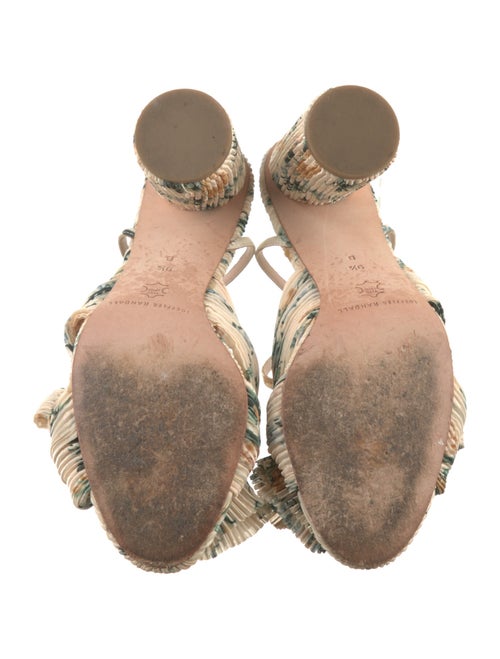 Loeffler Randall Floral Print Pleated Accents Sandals