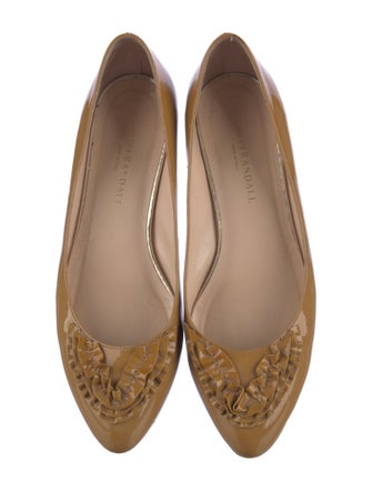 Loeffler Randall Patent Leather Ruffle Embellishment Flats