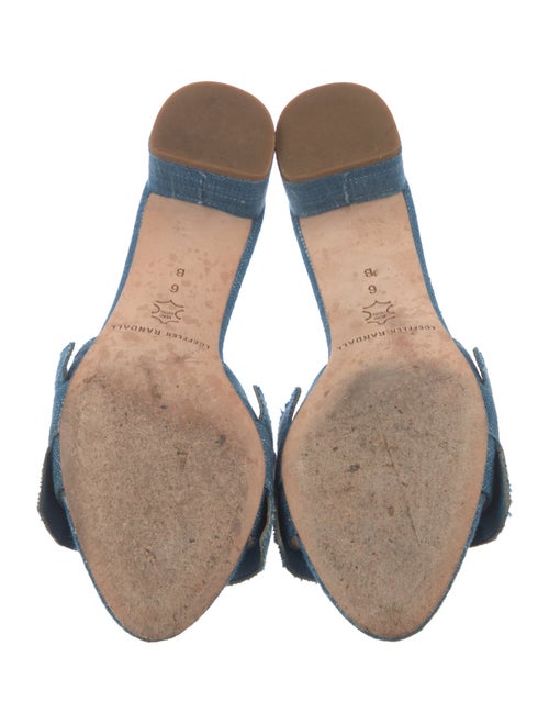 Loeffler Randall Canvas Ruffle Embellishment Slides