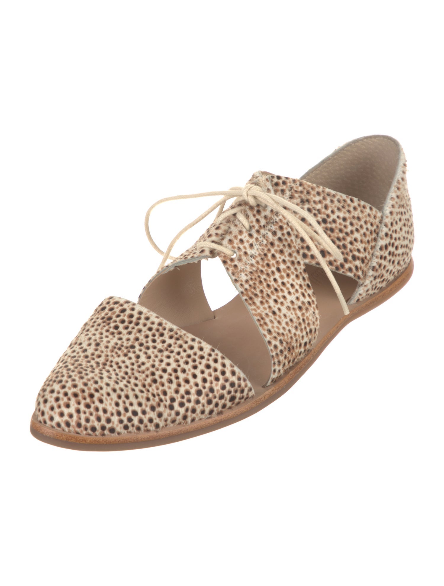 Loeffler Randall Ponyhair Animal Print D'Orsay Flats
