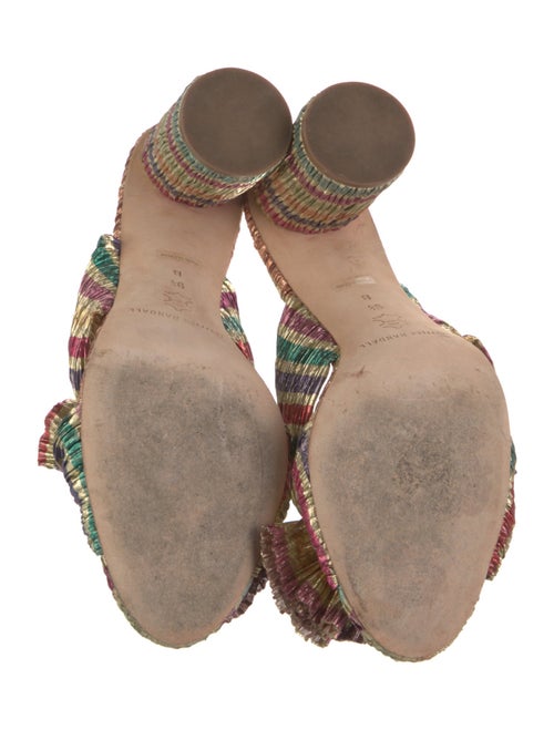 Loeffler Randall Striped Bow Accents Slides