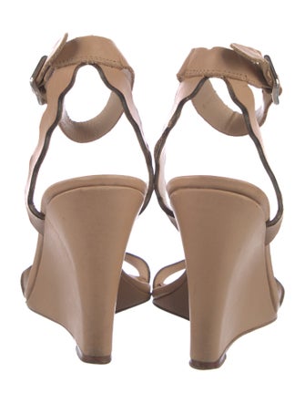 Loeffler Randall Leather Scalloped Accent Sandals