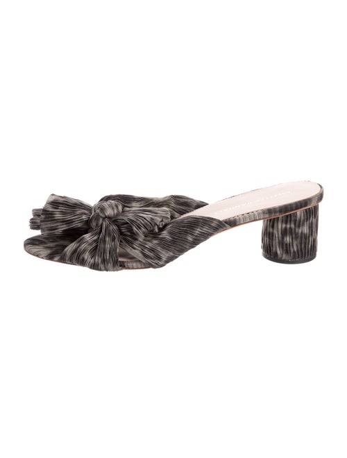 Loeffler Randall Animal Print Bow Accents Slides