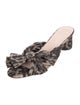 Loeffler Randall Animal Print Bow Accents Slides