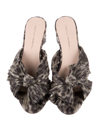 Loeffler Randall Animal Print Bow Accents Slides