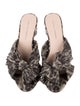 Loeffler Randall Animal Print Bow Accents Slides