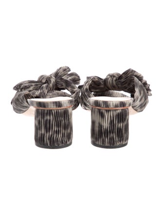 Loeffler Randall Animal Print Bow Accents Slides