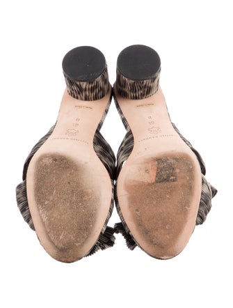 Loeffler Randall Animal Print Bow Accents Slides